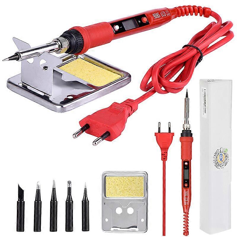 JCD Soldering iron kits 80W 220V Adjustable Temperature Digital Multimeter Auto RangingLCD solder iron tips welding rework tools
