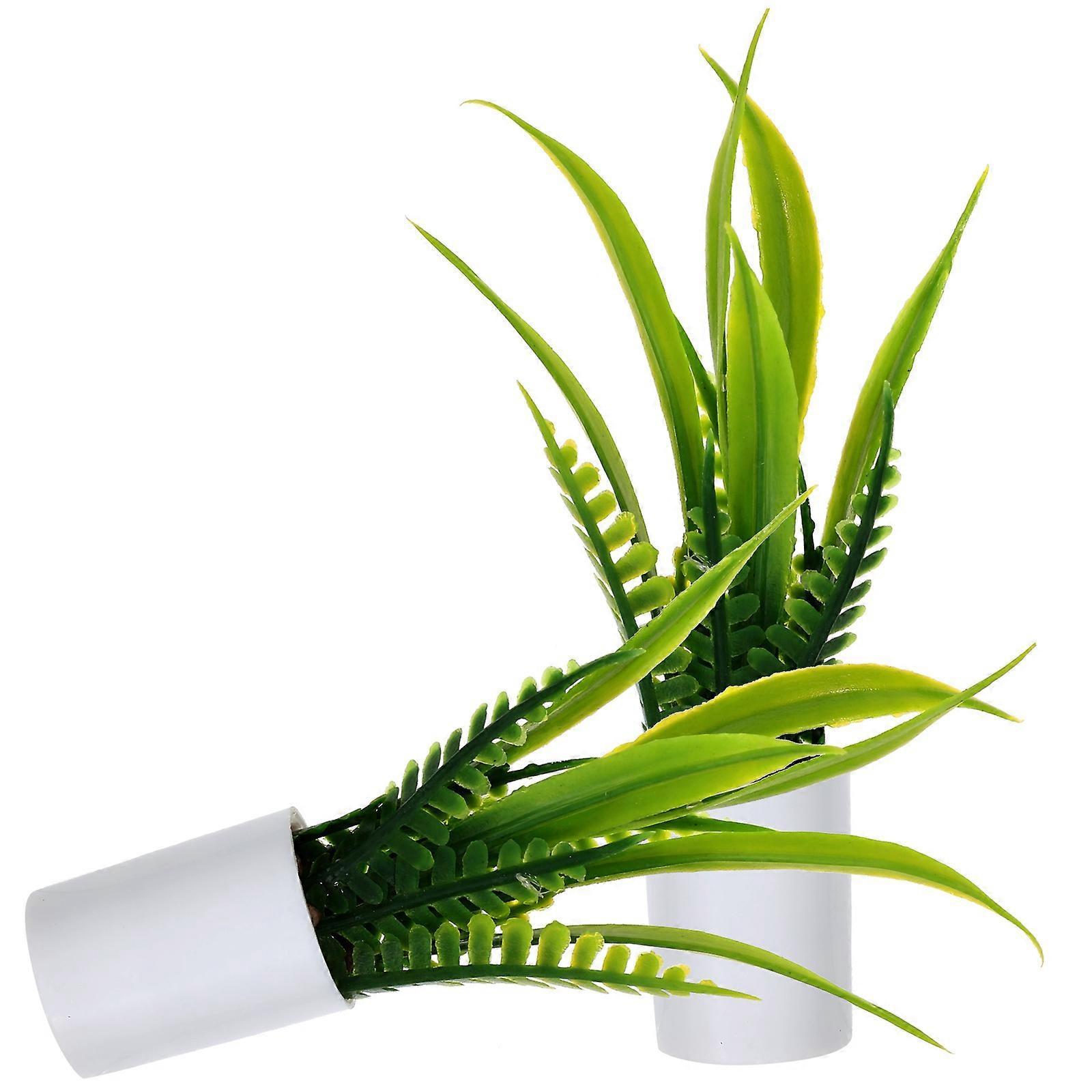 Artificial Mini Plants Doll House Decor for 8Pcs Miniature Bonsai Set