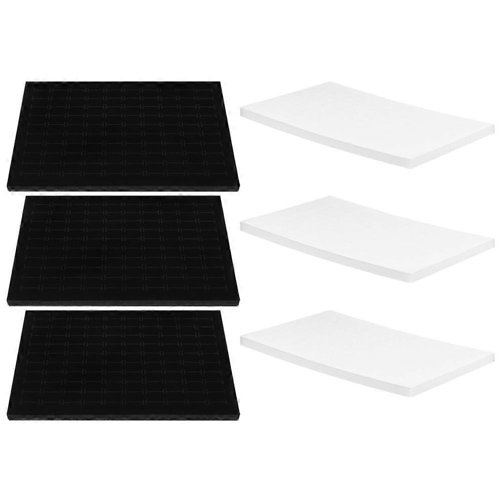 Jewelry Display Tray with Sponge Insert Mats for Earrings 24Pcs Pack
