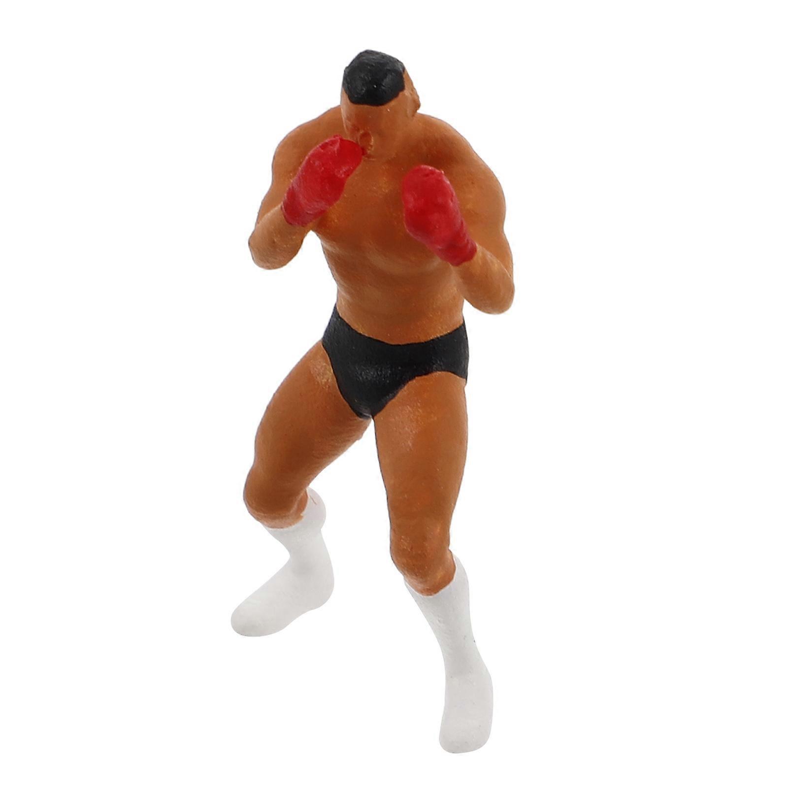Miniature Boxing Figures Model for Decor Realistic Figurines