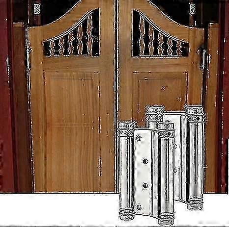 Self-Closing Stainless Steel Spring Hinges with Mounting Screws for Swing-Door Saloon Cafes