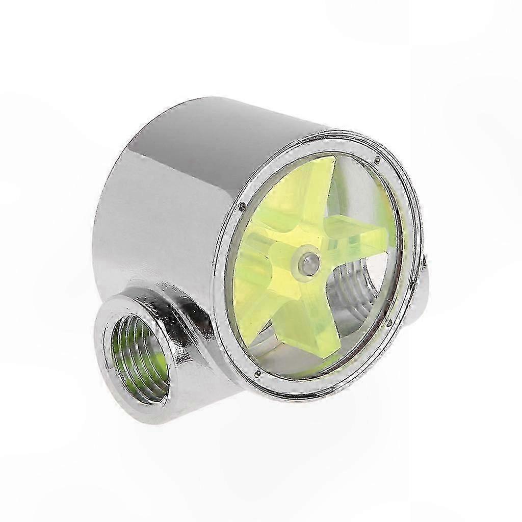 5-Impeller Copper-Plated Flow Meter with G1/4 Thread for Water Cooling Systems