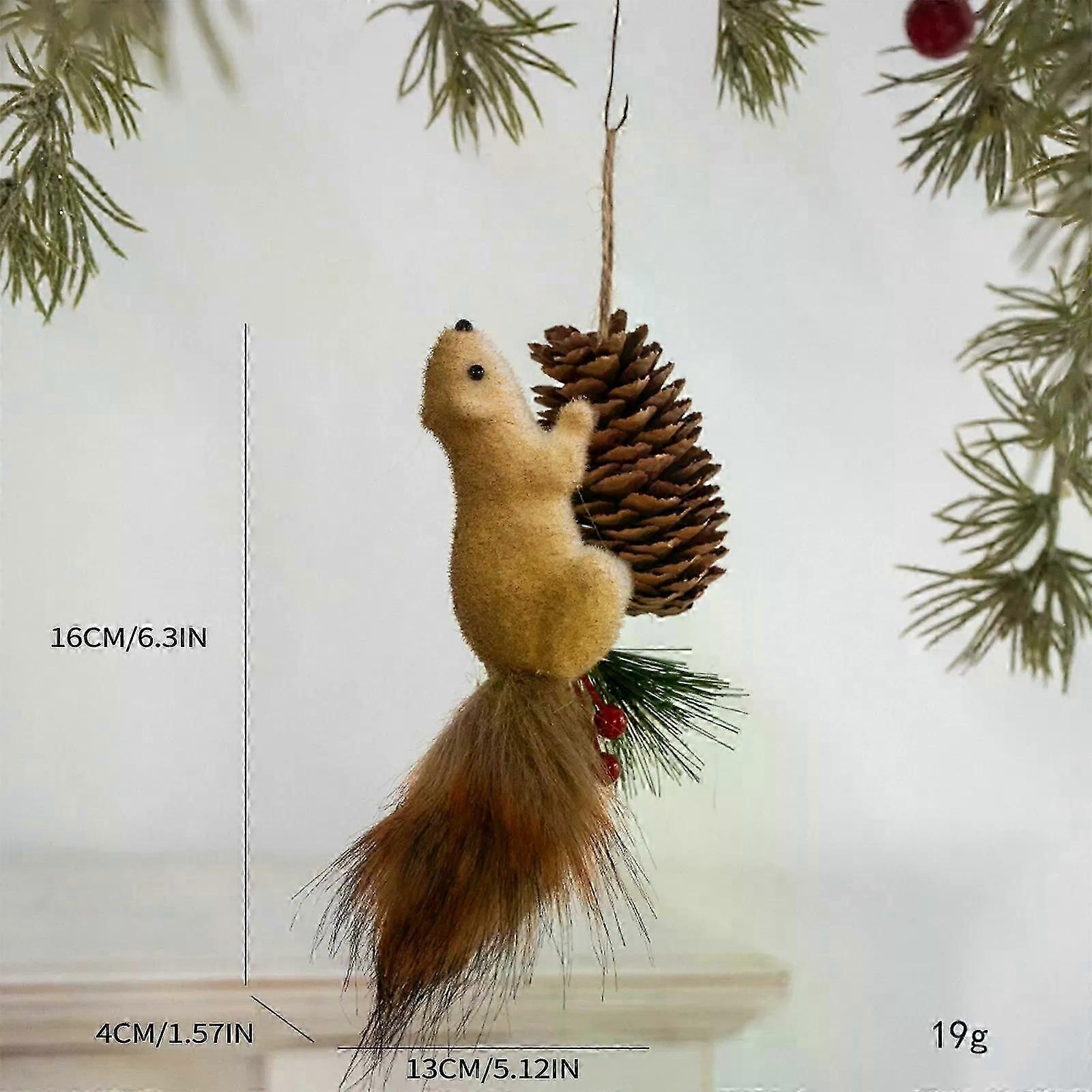 Squirrel Figurine Foam Light-weight Squirrel Ornament Lifelike Squirrel Decoration For Christmas Tree Table Centerpiece