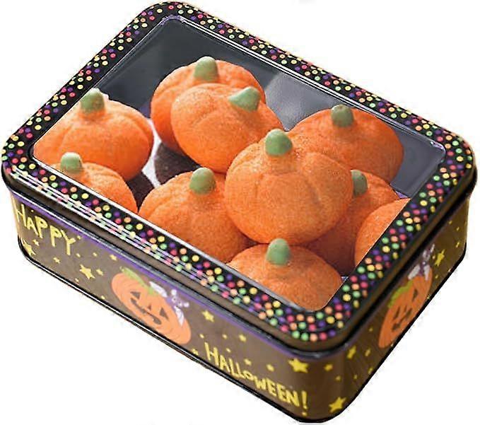 Small Halloween Tin BoxHalloween Cookie Tin Box - Empty Metal Tin BoxesPortable Rectangular Metal Storage Tins Rectangular Metal Tin Boxes