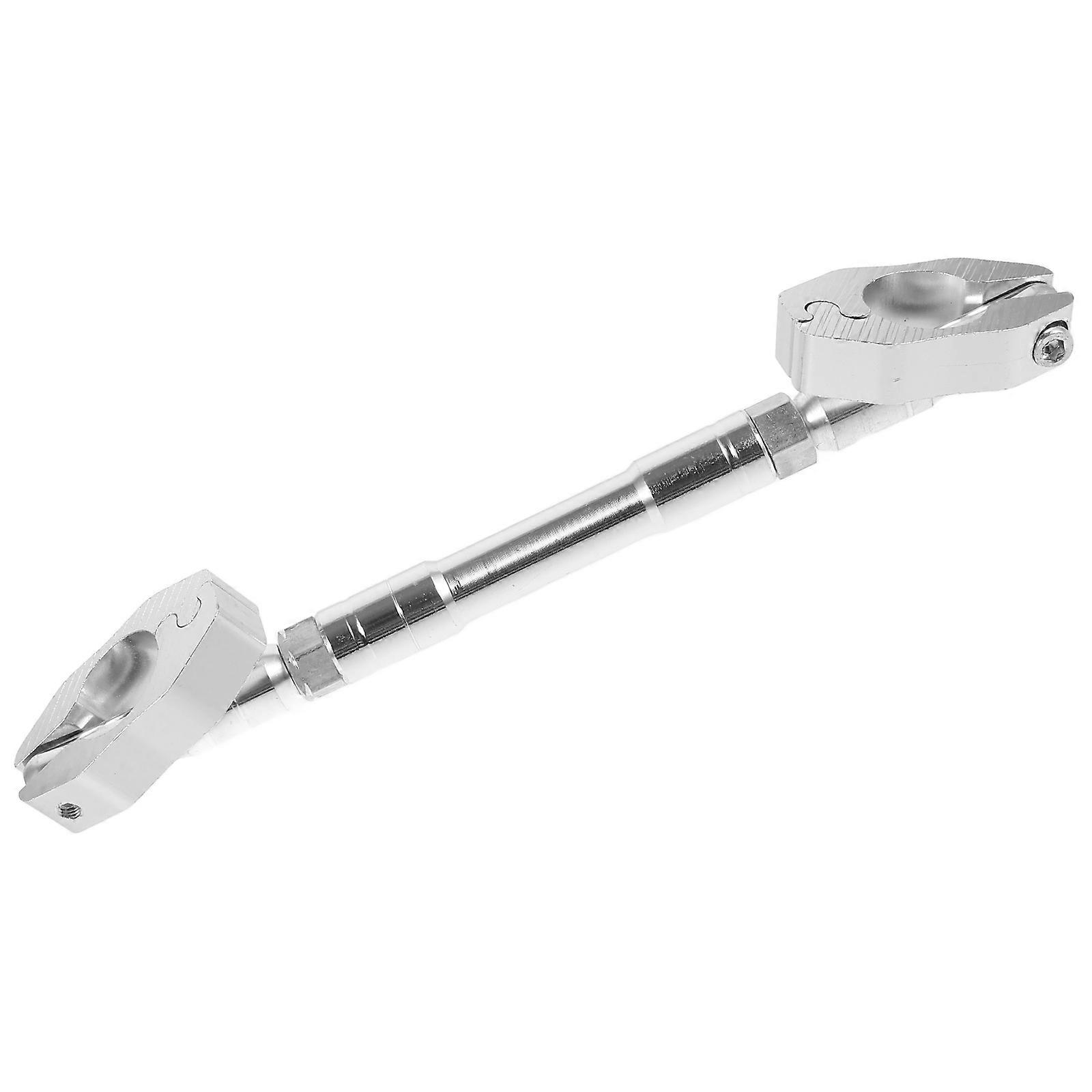 Motorcycle Modification Parts Aluminum Motorcycle Accessories Bar Shape Silver Color Enhanced Stability Easy To Install 1Set