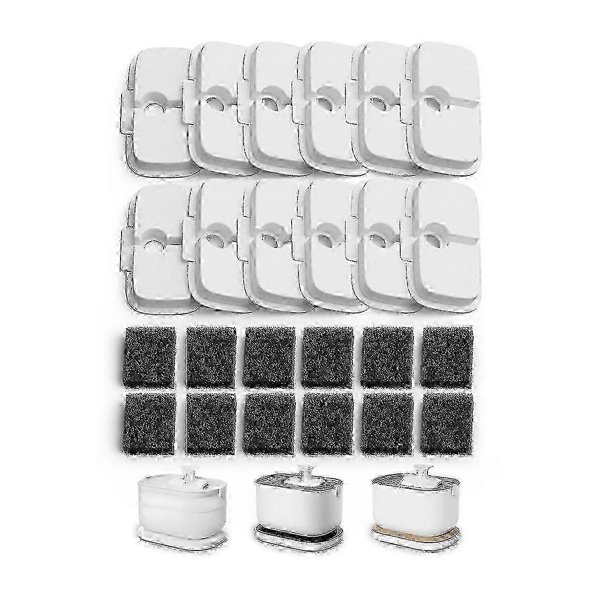 12 Pack Replacement Filters for Dockstream Pet Fountain PLWF005 PLWF115