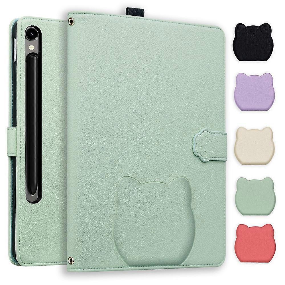 Compatible For Samsung Galaxy Tab S11 Ultra Wallet Case Leather Stand Table Cover with Stylus Holder, 3D Effect Cat Pattern