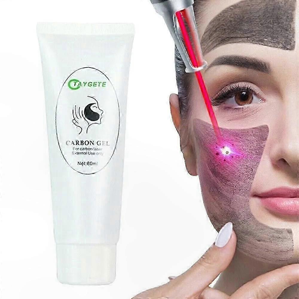 Laser Carbon Cream Gel for Skin Rejuvenation, Pore Minimization, and Whitening Treatment, 80ml per Unit
