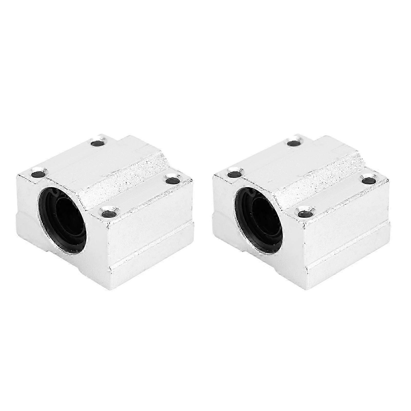 2 Pcs Linear Bearing Slide Block SC12UU Closed Aluminum Alloy Sliding Block 2025