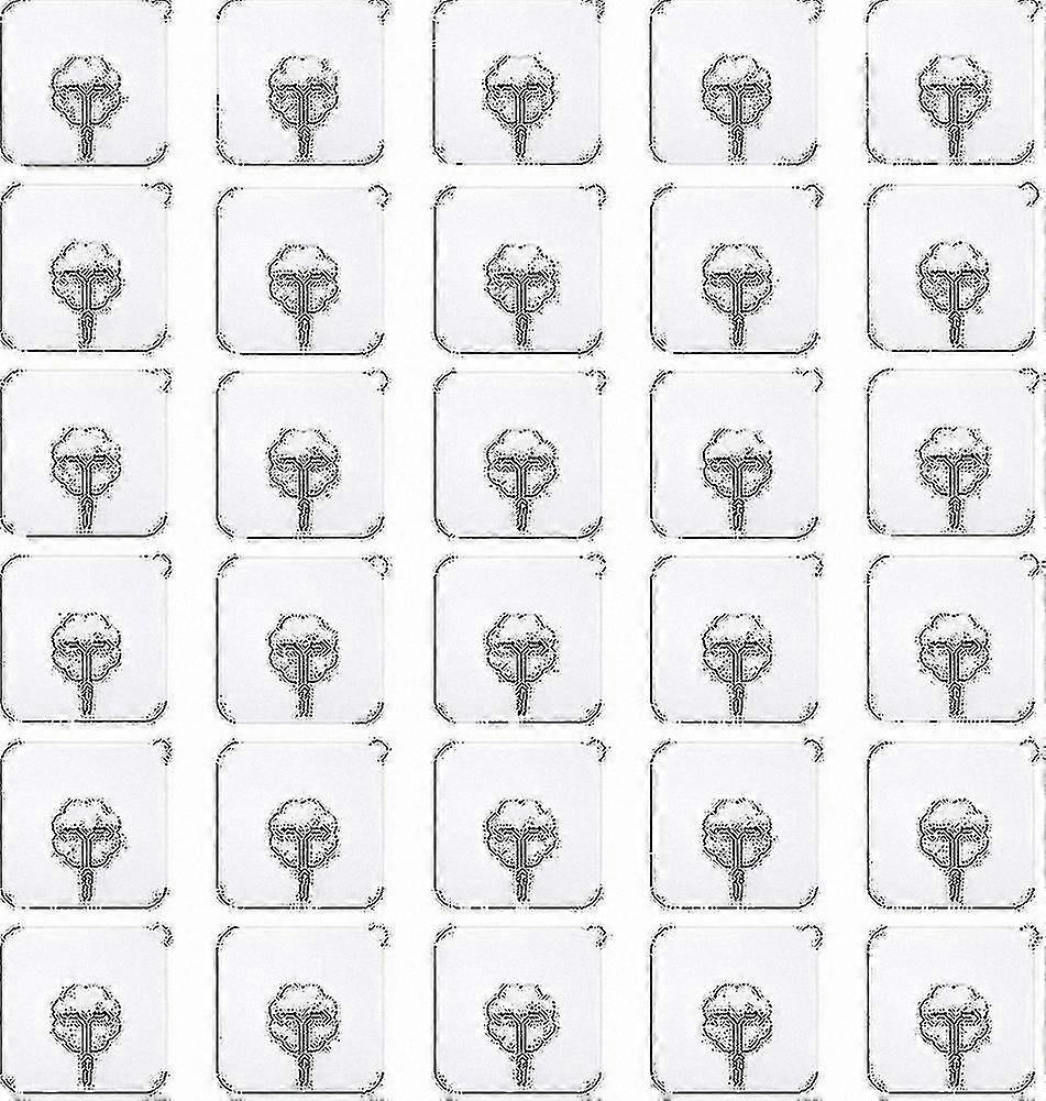 Heavy-Duty Adhesive Hooks 30-Pack Supports Up to 22lbs/10kg Wall Mount Storage Solution