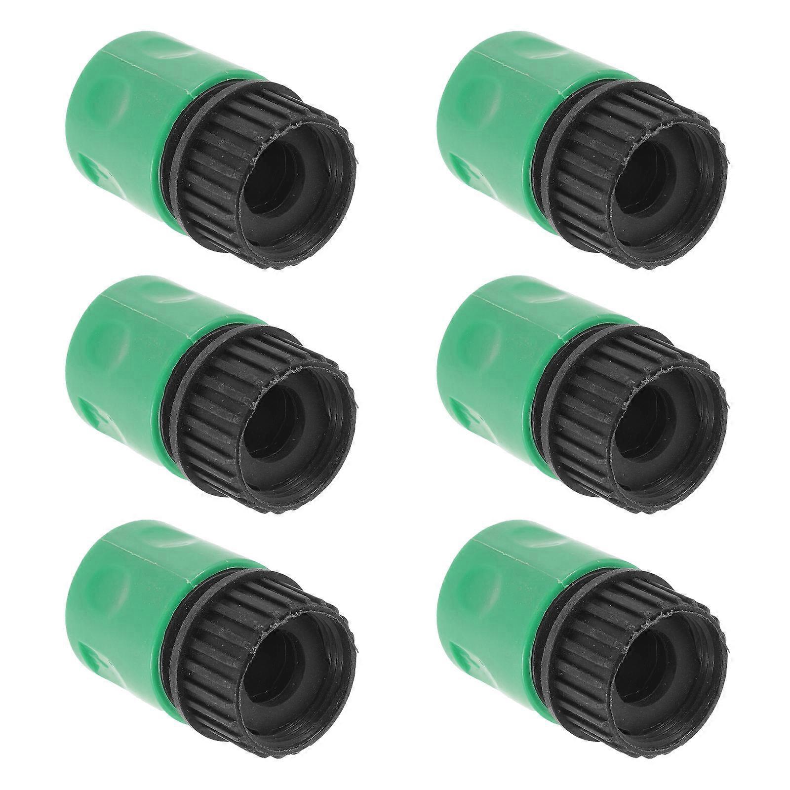 Green Garden Hose Quick Disconnect Adapter for Faucet 12Pcs ABS Material