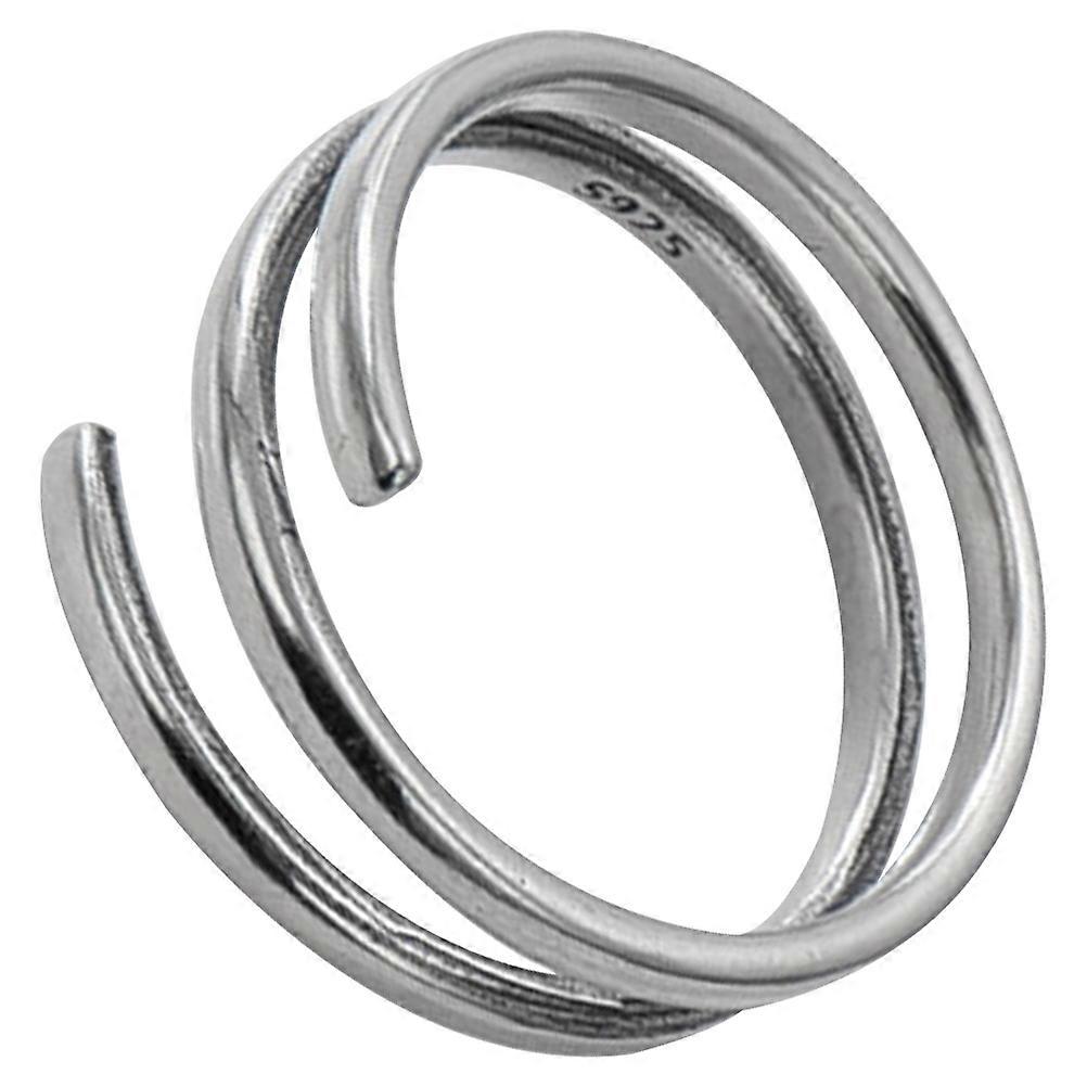 Silver Open Adjustable Finger Ring for Decoration 3Pcs Collection