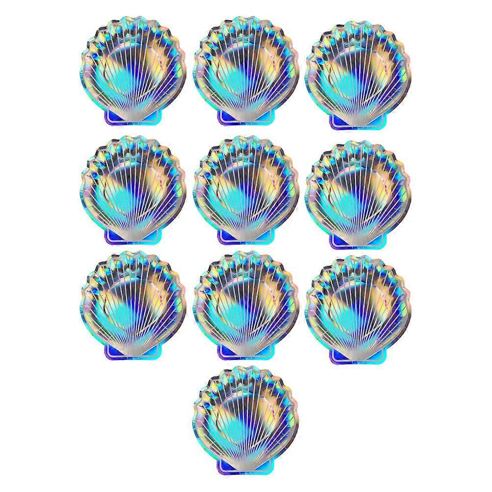 24Pcs Paper Colorful Shell Shape For Party Birthday Wedding Carnival Serving 9.1x9.1in