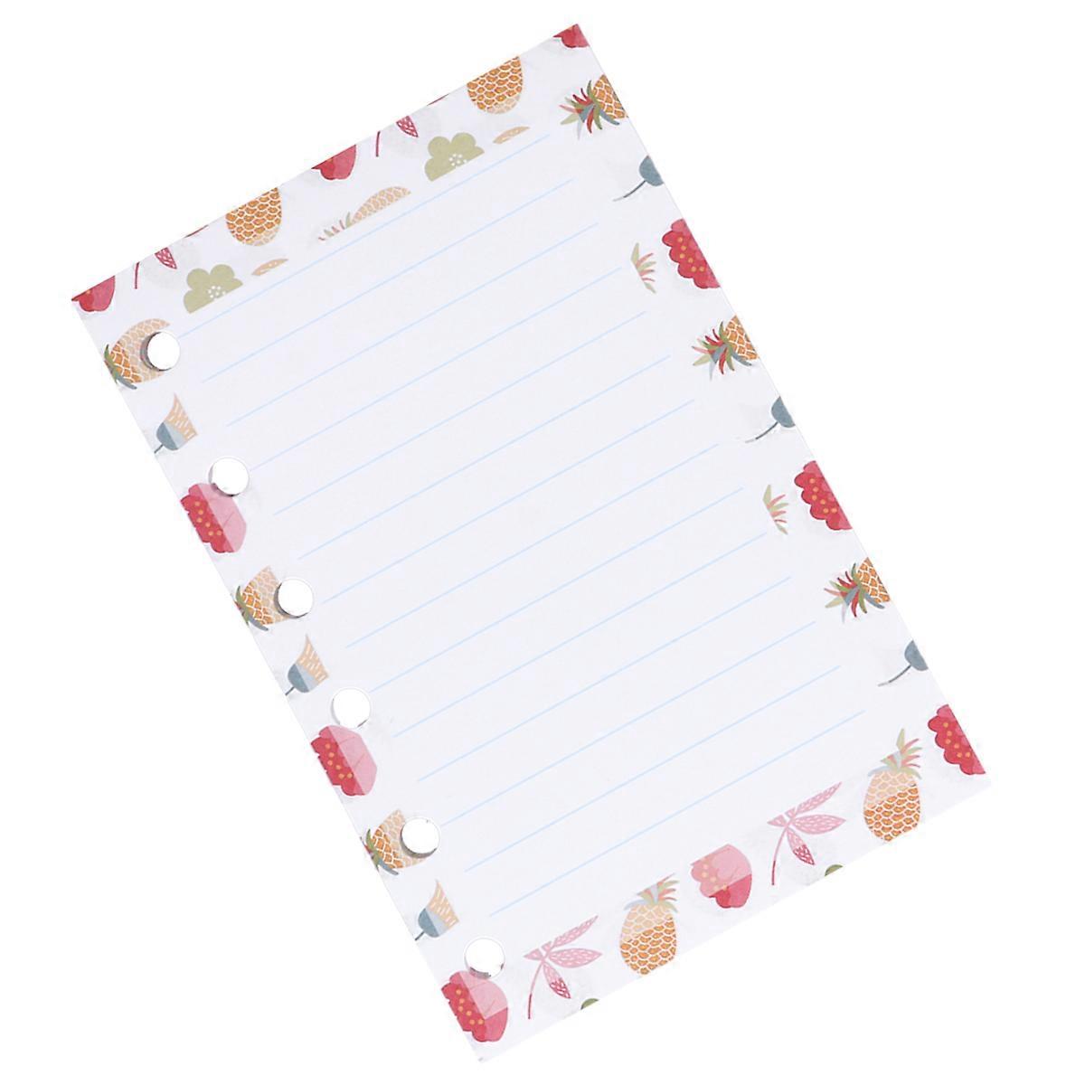 A7 Paper Refills 6 Holes Cartoon Design Filler Paper for Planner 80 Sheets