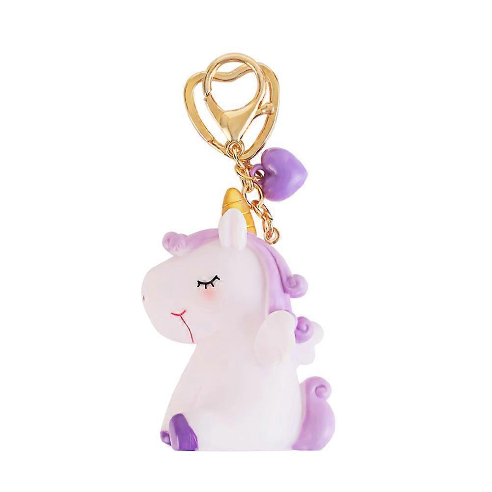 Unicorn Keychain Pendant Stress Relieving Sound Squeeze Toy 2Pcs
