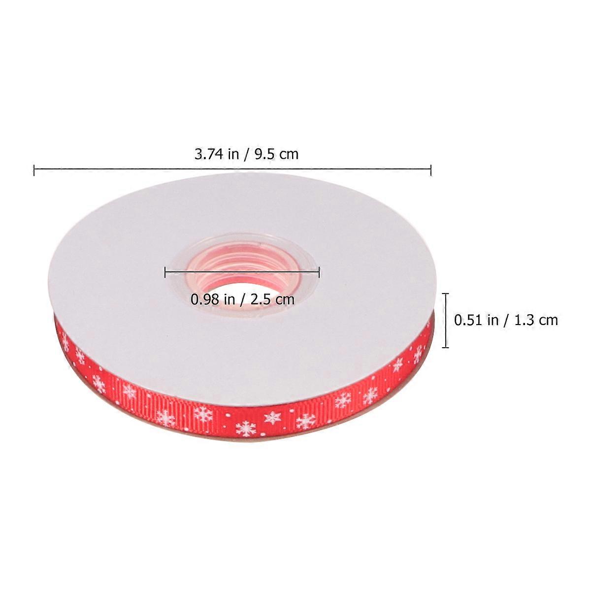 Versatile Polyester Ribbon For Christmas Festive Party Decor DIY Making Red 6 Rolls