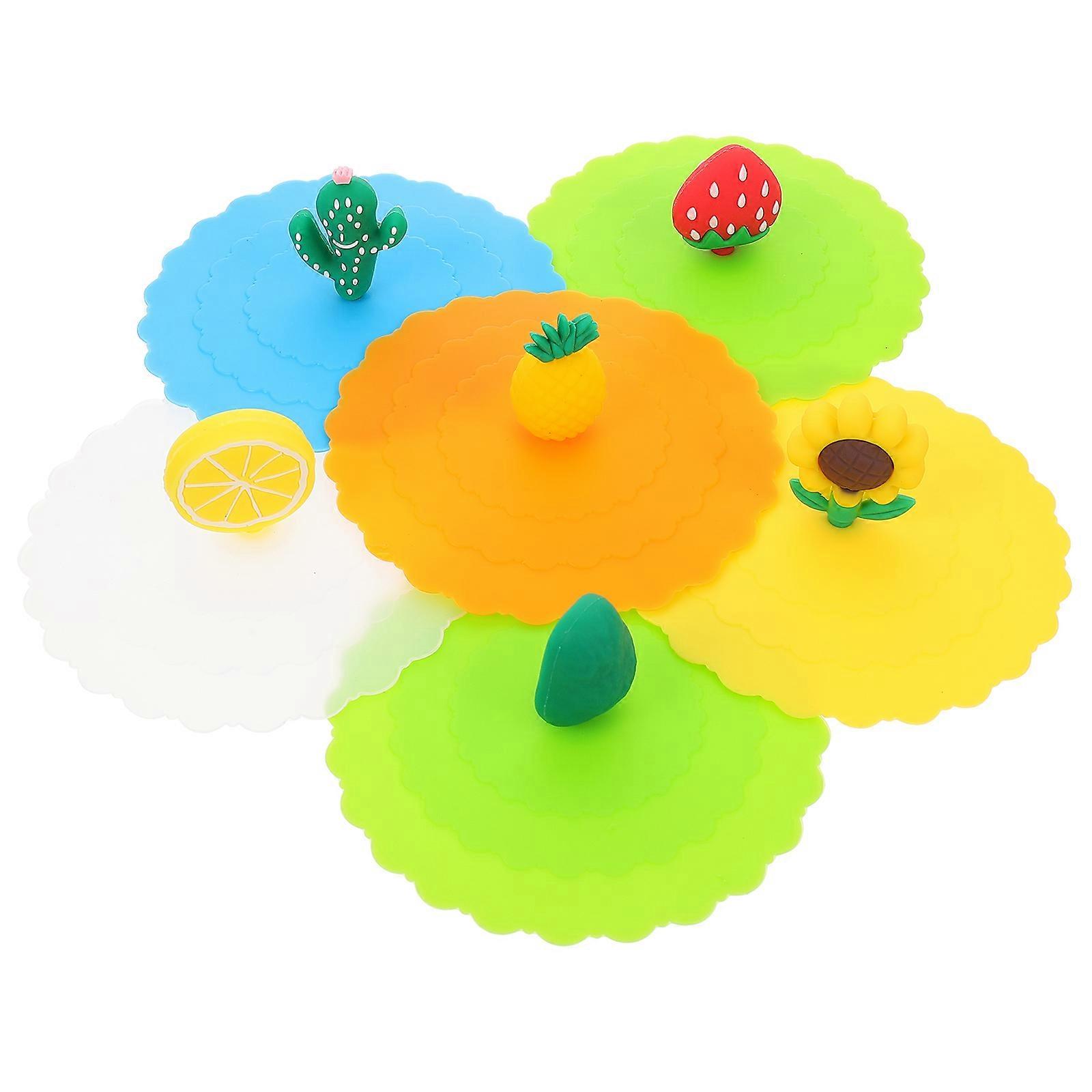 36 Pcs Assorted Color Silicone Lids Round Dust-proof Covers Ideal For Cups In Home Office Dormitory