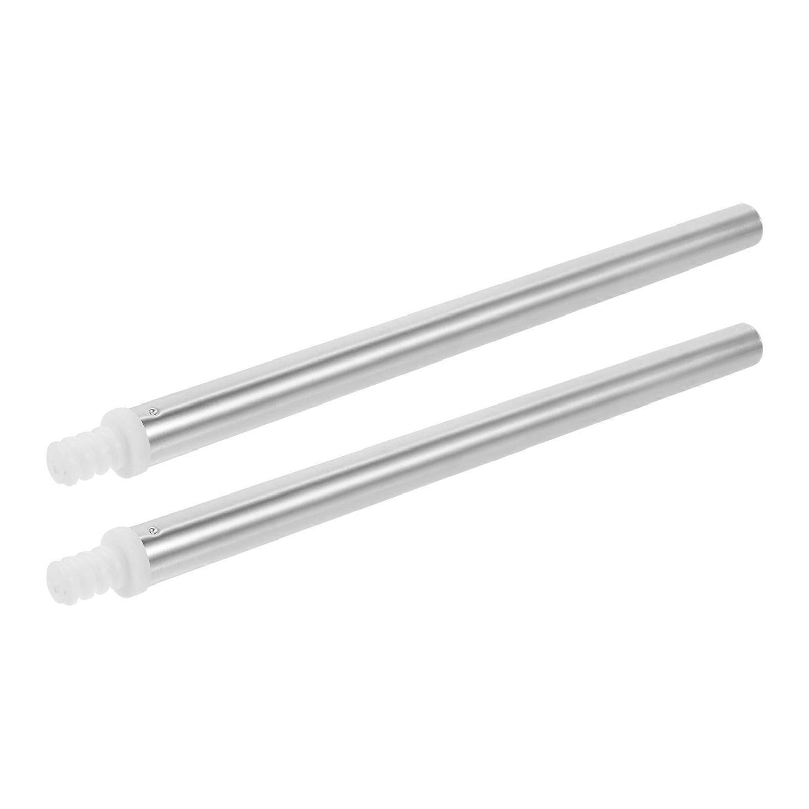 Toilet Brush Adapter Connector for Use 6Pcs Silver Set