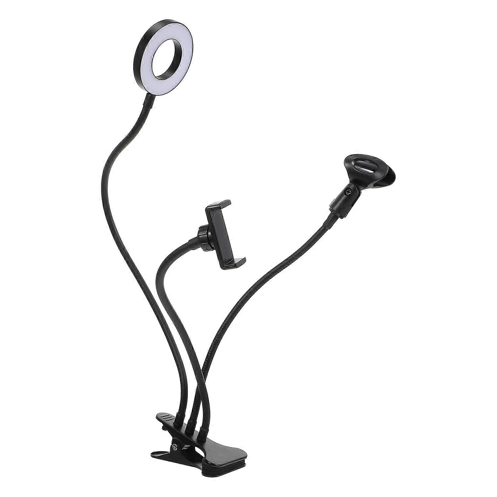 Clamp-On Desk Lamps Laptop Ring Light Live Streaming Support Black 55.5X10X10CM Adjustable Fill Light 1 Set