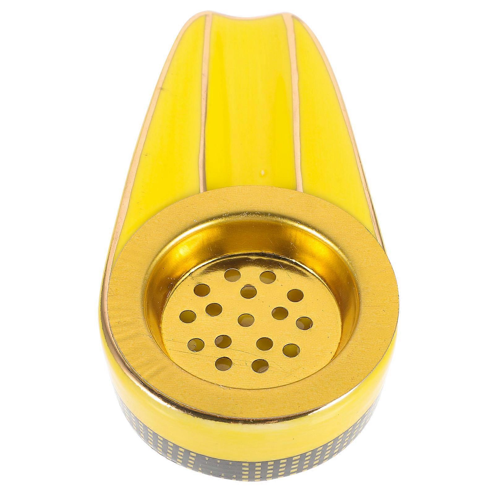 Yellow Ceramic Incense Stick Burner Holder for Home Use 2Pcs Set