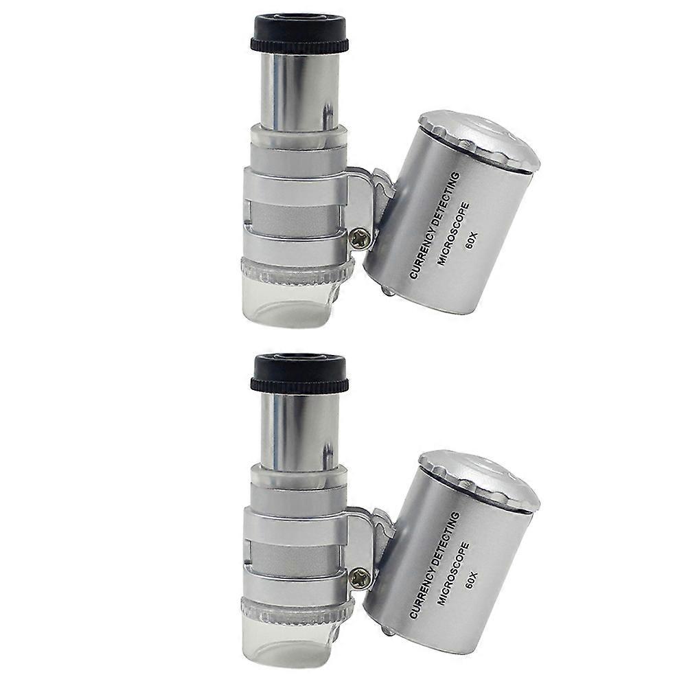High Definition Jewelry Microscope for Detecting 2Pcs Mini Pocket Tool