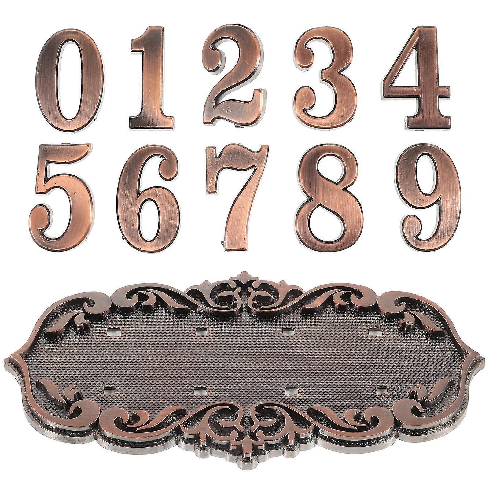 European Style Door Hanging Sign For Building Two Sets 17.50X9.50X0.70CM Coffee Color Outdoor Decoration