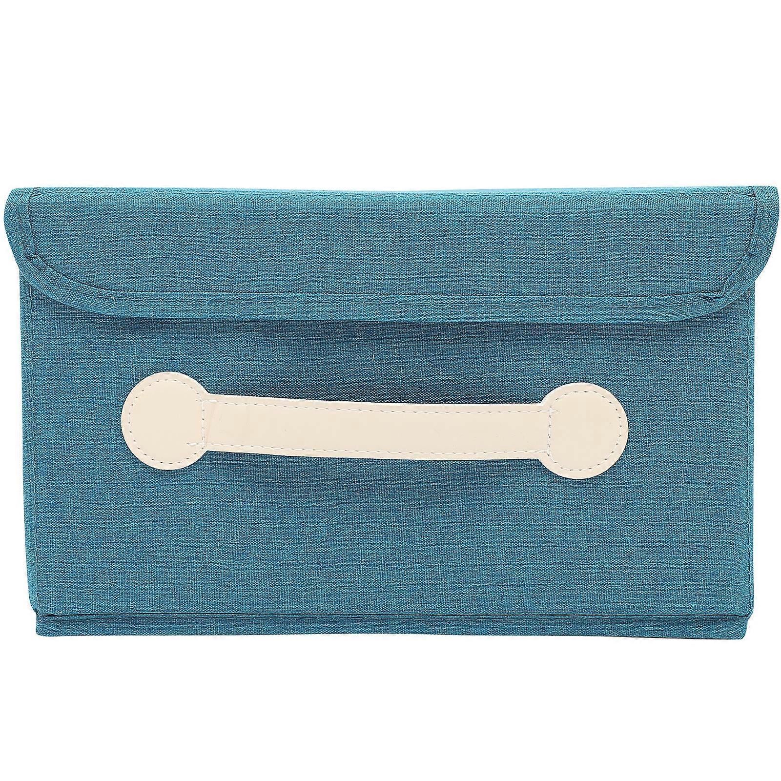 Fabric Storage Box for Home 2Pcs with Cover Sky-Blue Multi-Purpose Storage Bin