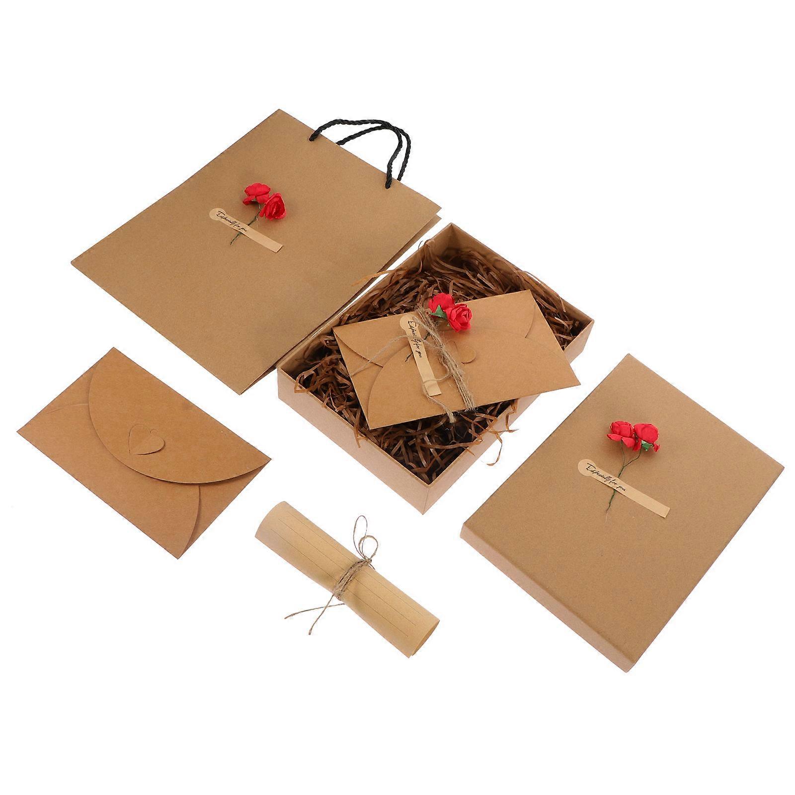 Red Letter Writing Paper Valentine Paper with Envelopes for Greeting Use 2Sets