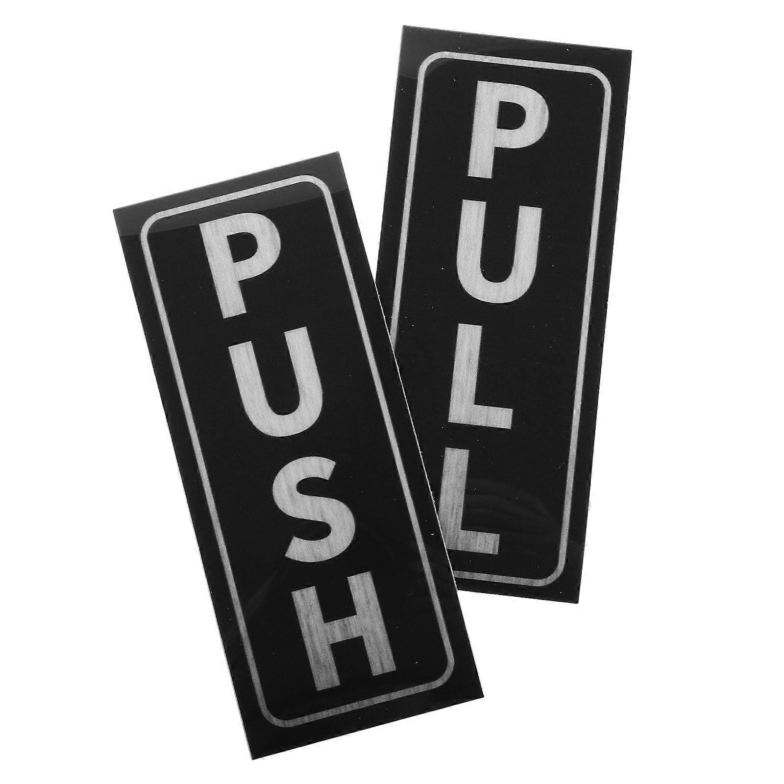 6 Pcs Rectangular Glass Door Signage With Strong Self-Adhesive Glue For Direction Indication Easy Installation At Home And Office
