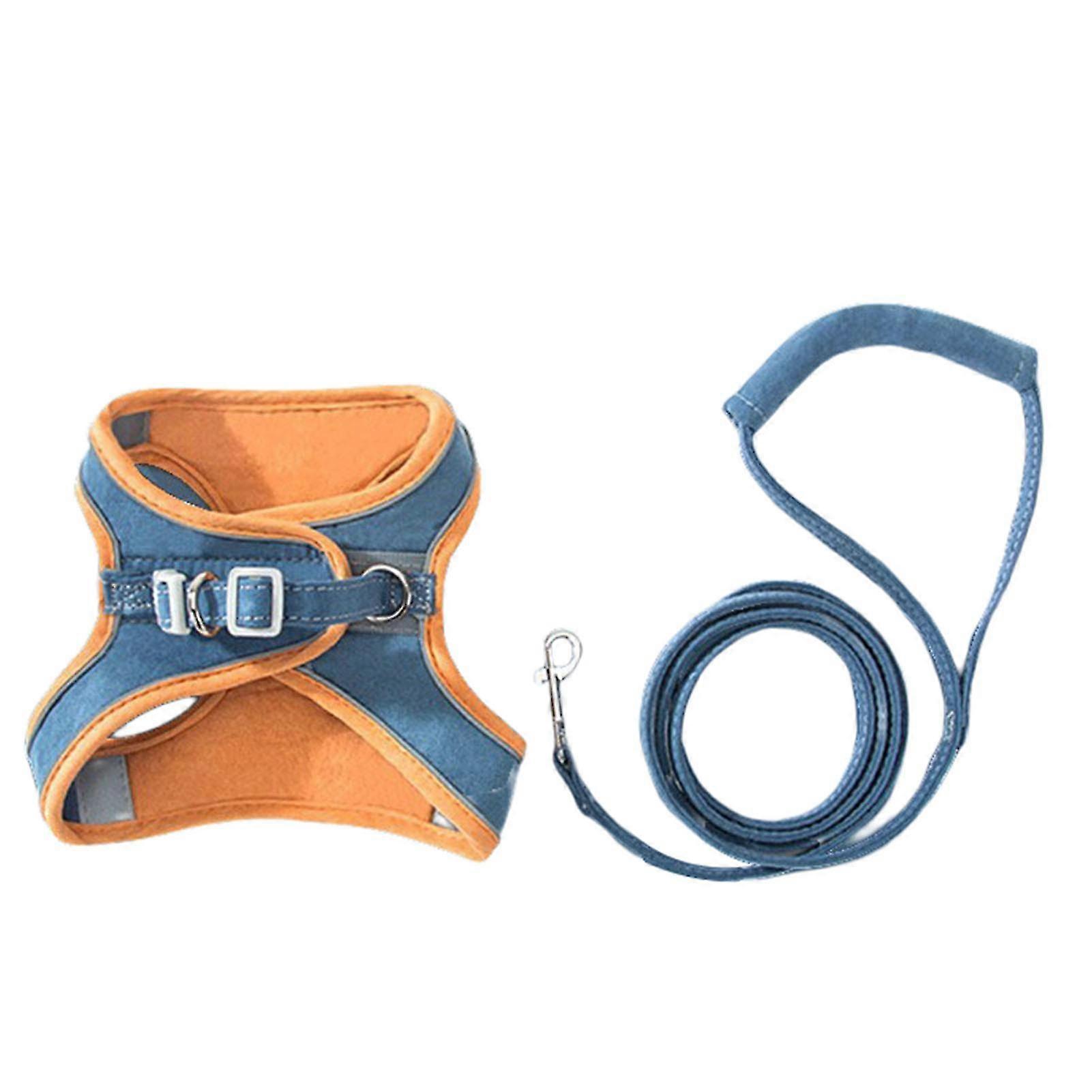 2025 Cat Harness With Leash Adjustable Soft Kittens Puppy Vest With Reflective Strips