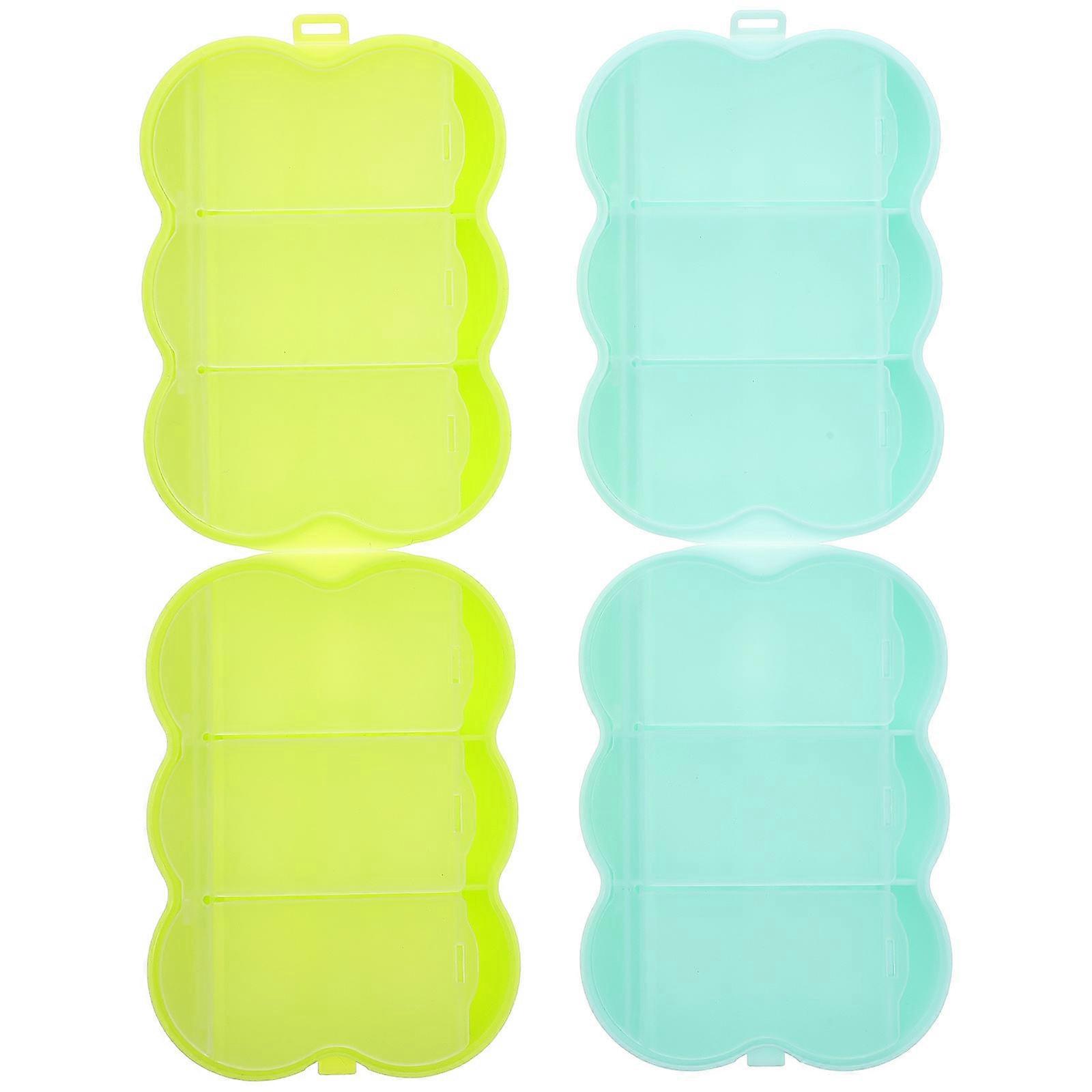 Medicine Containers Portable 2Pcs Sealed Boxes for Pills Storage