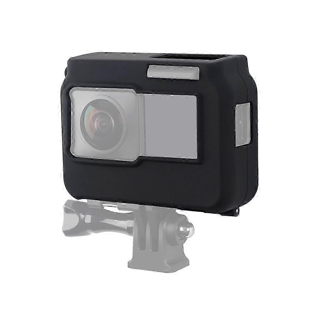 2025 For Insta360 One R Panoramic Camera with Frame Shockproof Silicone Protective Case(Black)