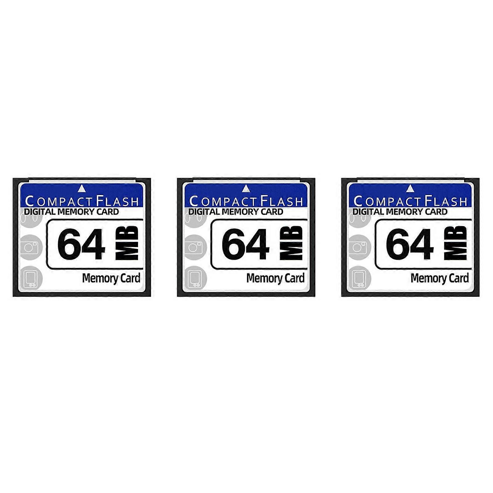 3X 64MB Compact Flash Memory Card for Camera, Advertising Machine, Industrial Computer Card