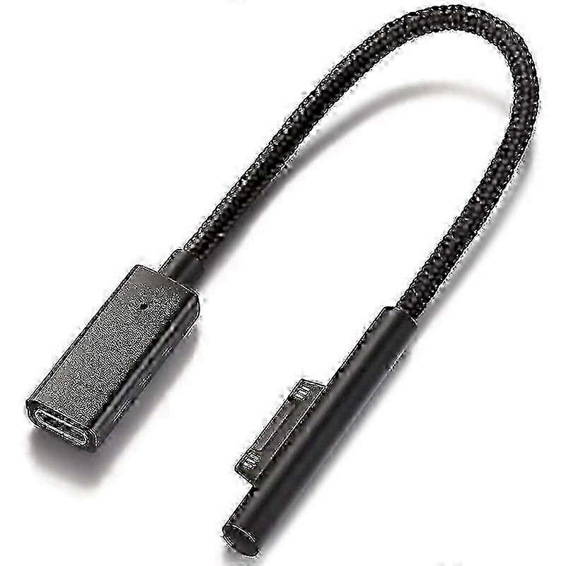 Nylon Braided for Surface Connect to USB-C Charging Cable for Surface Pro7 Go2 Pro6 5/4/3 Surface L