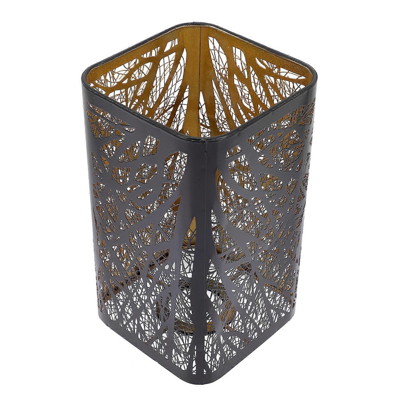 Lamp Shades Metal Lampshade for Pendant Light 5Pcs with Tree Patterns Black