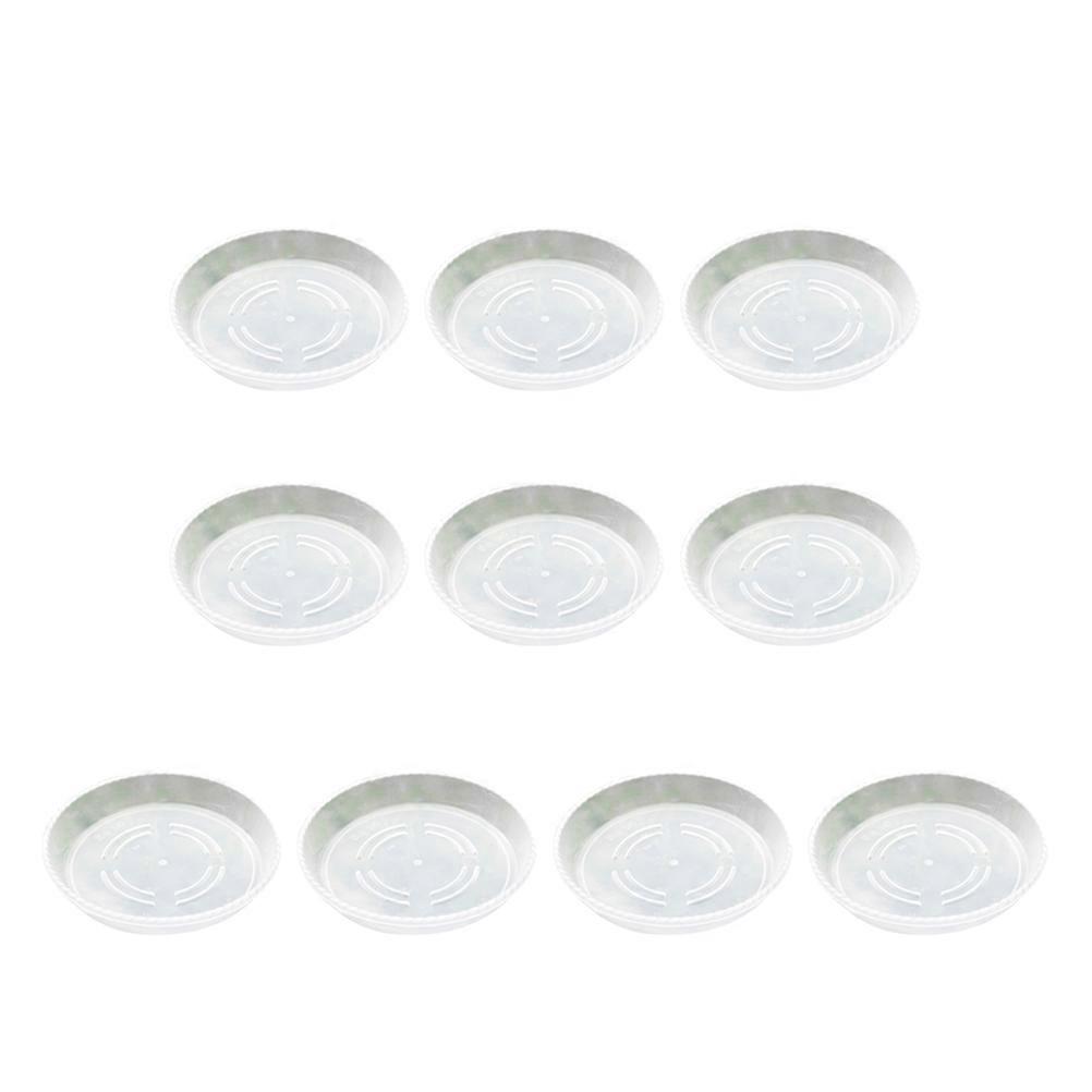 Plastic Resin Plant Pots Tray for Garden Use 20Pcs Transparent