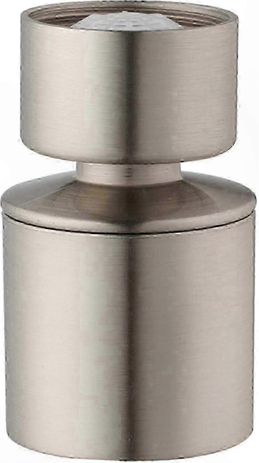 Stainless Steel Kitchen Faucet Aerator with 360° Swivel and Dual Spray Functionality in Brushed Nickel Finish for Water Efficiency
