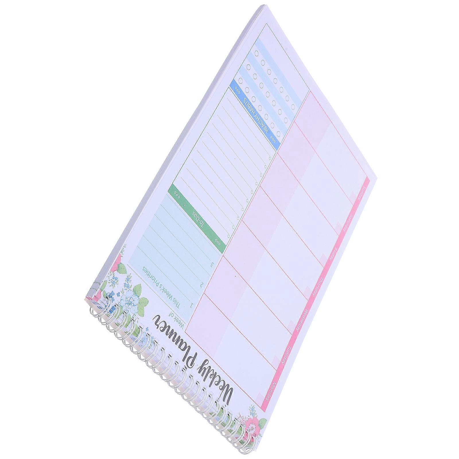 Daily Schedule Planner Notebook for Writing Portable Weekly Planning Notepad