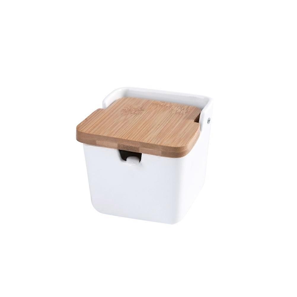Home Use Spice Jar Set In Simple Design Suitable For Cafes And Tea Shops With Bamboo Lids 6 Sets