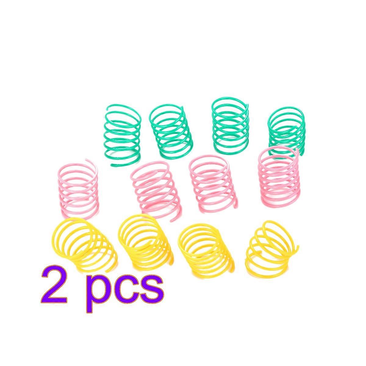 Toy for Cat Kitten Plastic Spring Toys 16Pcs Assorted Color Cat Springs