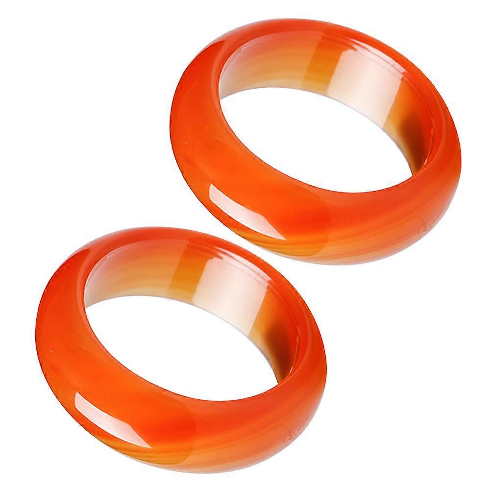 Agate Ring Red Stone Carnelian Rings for Couples 10Pcs Promise Bands