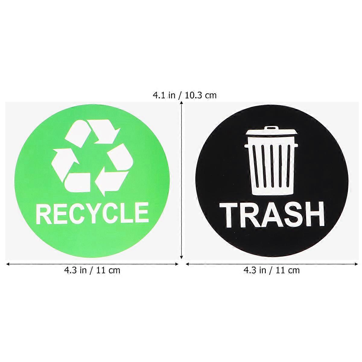 Verschiedene selbstklebende Müll- und Recycling-Aufkleber-Sets, 8 Stück, für die Haushaltsorganisation und Abfallwirtschaft