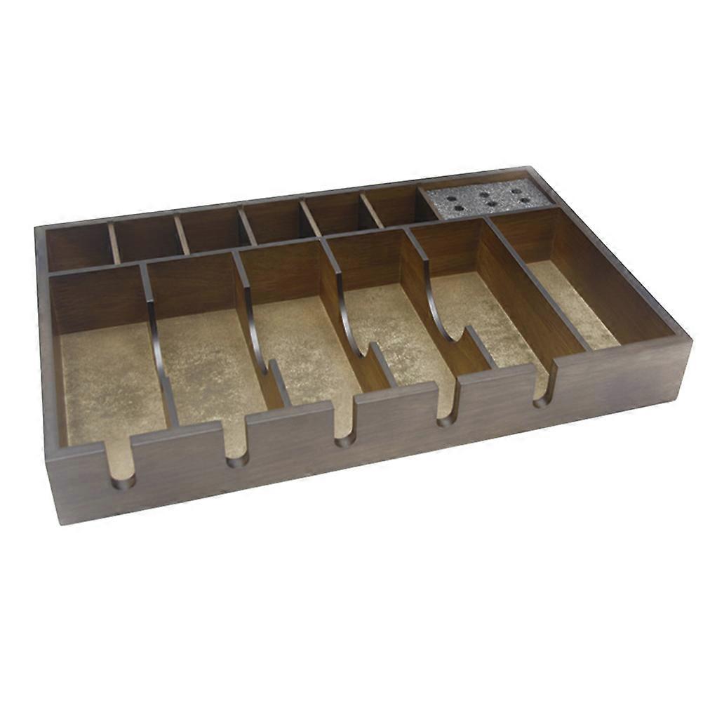 Wooden Storage Case Shaving Tools Organizer with Compartments 2Pcs