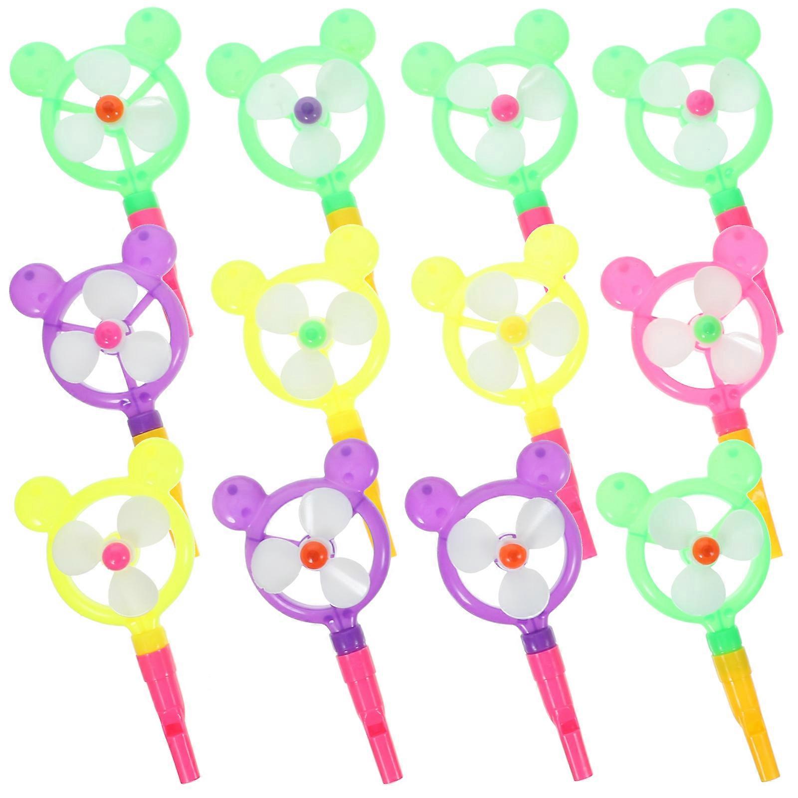 Colorful Windmill Pinwheel Toy For Children Events 48Pcs Whistle Playthings