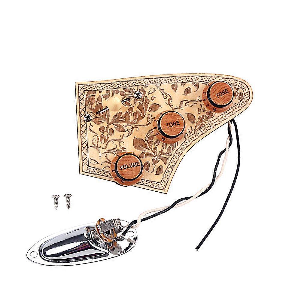 Guitar Wiring Harness with 5 Way Toggle Switch and Control Knob 2Pcs Set