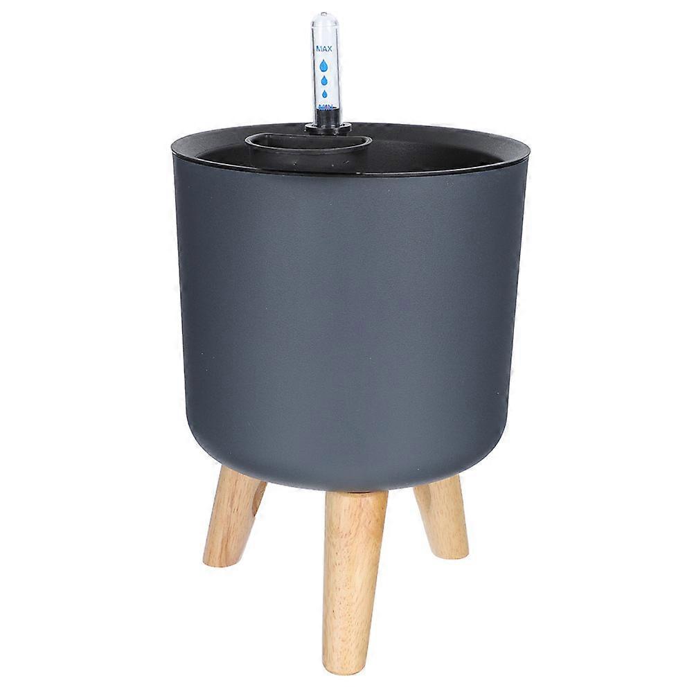 Self Watering Planters with Water Level Indicator 3Pcs Indoor Grey Pots