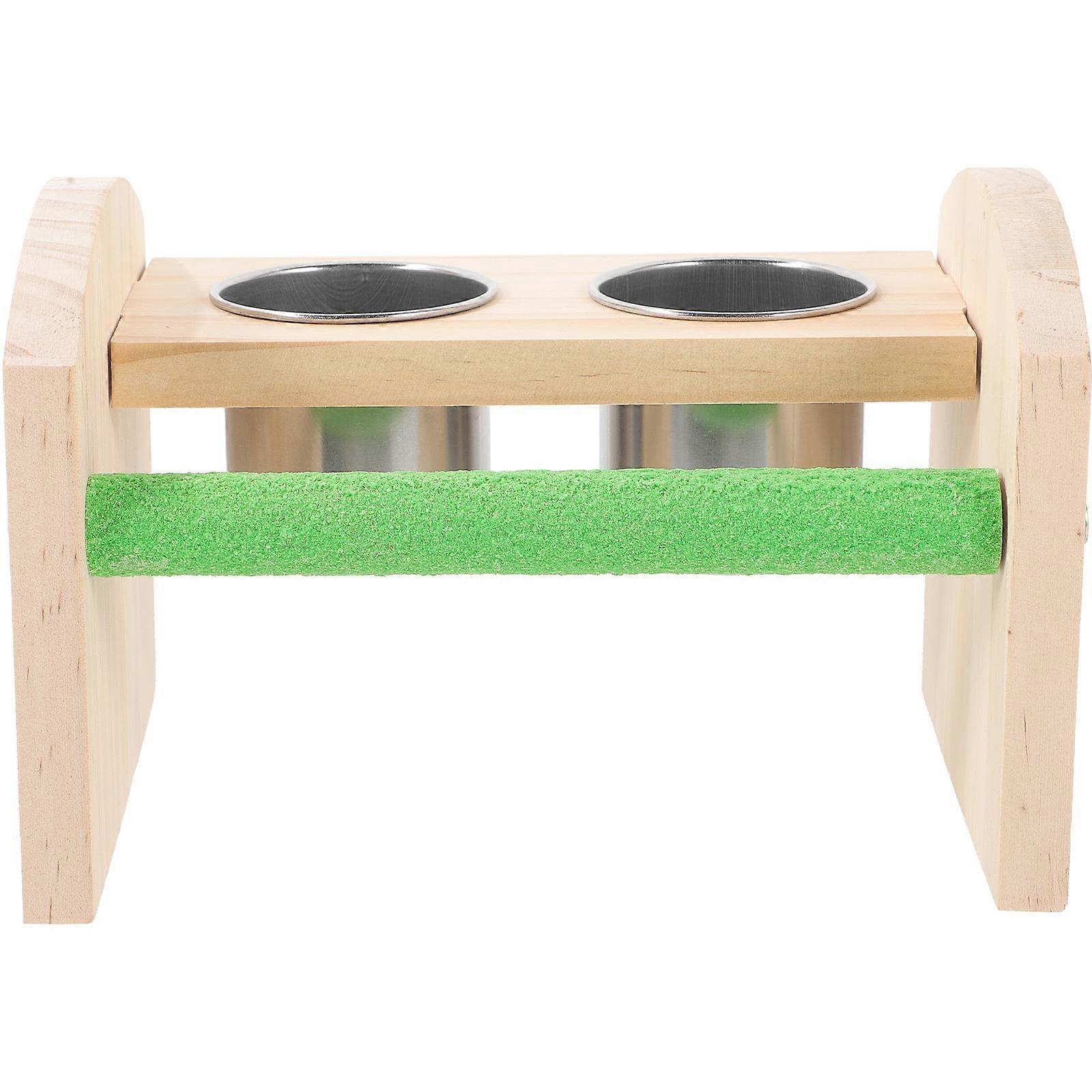 Tabletop Parrot Stand Bird Perch Rack for Parrot Training 2Pcs