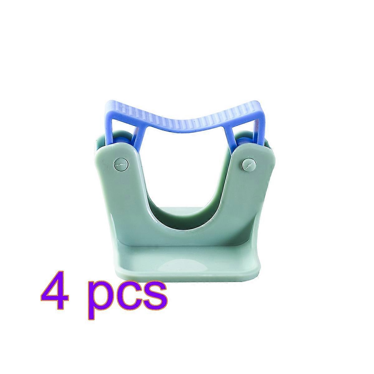 Mop Holder Strong Self Adhesive Wall Mounted for 4Pcs Broom Gripper