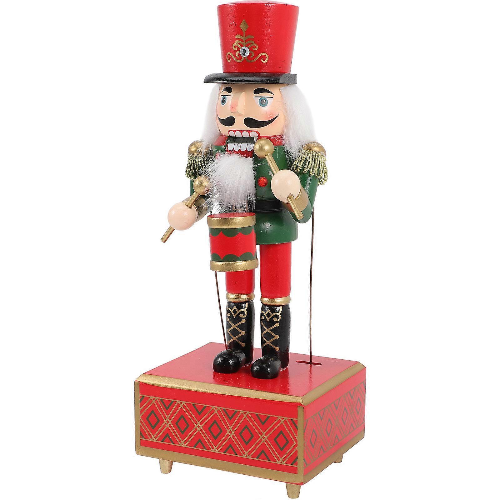 Christmas Musical Nutcracker Box for Decor 2Pcs Xmas Holiday Gift