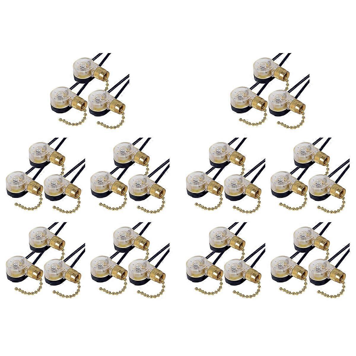 3Pack Ceiling Fan Light Switch ZE-109 Fan Switch Ceiling Pull Chain Switch Replacement